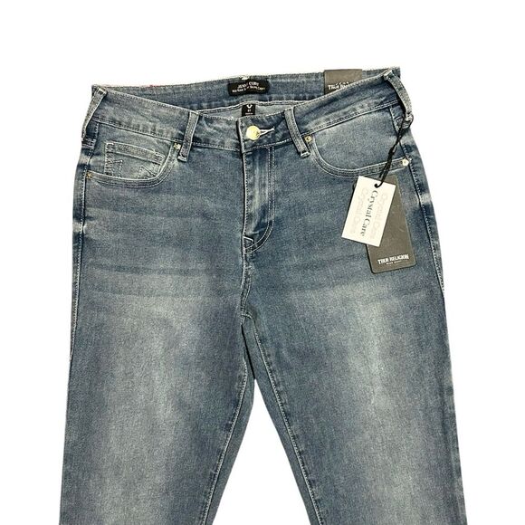 TRUE RELIGION NWT The Jennie Crystal Horseshoe Skinny Jeans *Medium Viper 27 - Picture 7 of 16